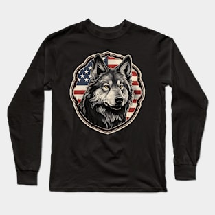 Patriotic Keeshond Long Sleeve T-Shirt